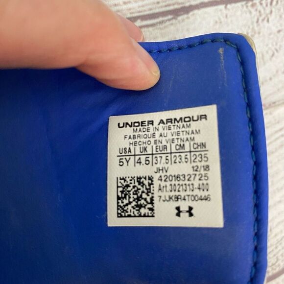 Under Armour comfort slides w/adjustable top strap sz 5 youth - Picture 7 of 8